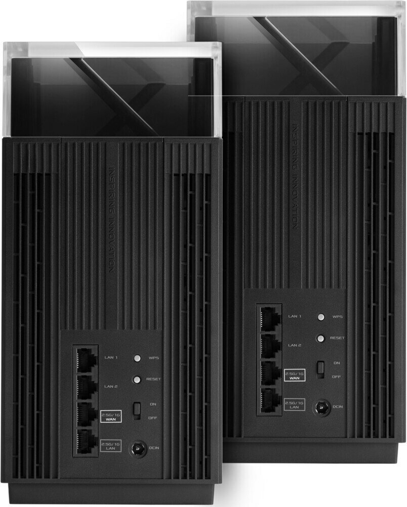 Бесшовный Mesh роутер ASUS ZenWiFi Pro , AXE11000, черный, 2 шт. в комплекте [(2-pk)] - фото №2