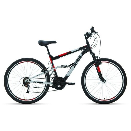 фото Велосипед altair mtb fs 26 1.0 (26" 18 ск. рост 16") 2020-2021, черный/красный, rbkt1f16e003