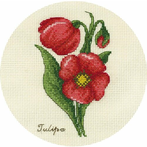c 1021 набор для вышивания panna золотистая роза Набор для вышивания PANNA C-1809 Букетик тюльпанов