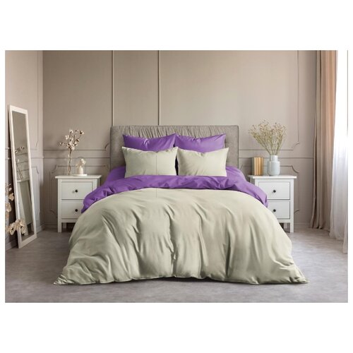 фото Постельное белье "ночь нежна" из поплина; сливки; размер 2.0 евро простыня наволочки 70 х 70