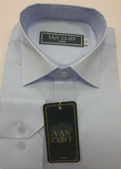 Школьная рубашка Van Cliff, размер 176, голубой