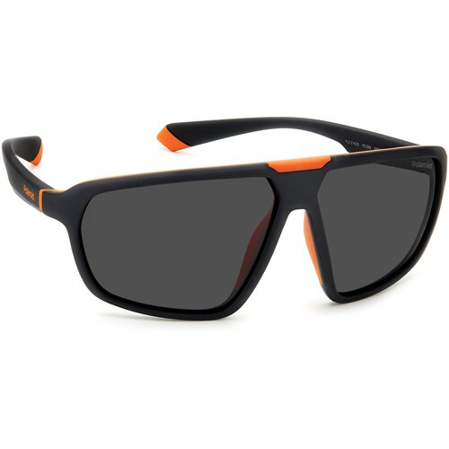 фото Солнцезащитные очки polaroid, прямоугольные, спортивные, с защитой от уф, поляризационные, черный