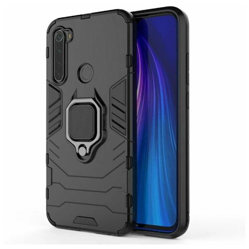 фото Чехол противоударный для xiaomi redmi note 8 / note 8t, armor ring holder, черный grand price