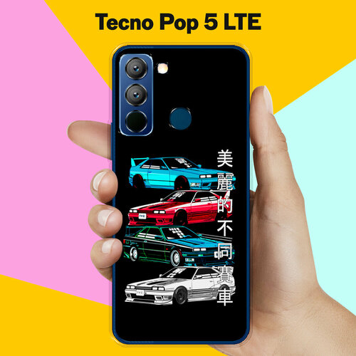 Силиконовый чехол на Tecno Pop 5 LTE Машины / для Техно Поп 5 ЛТЕ силиконовый чехол на tecno pop 5 техно поп 5 медведь