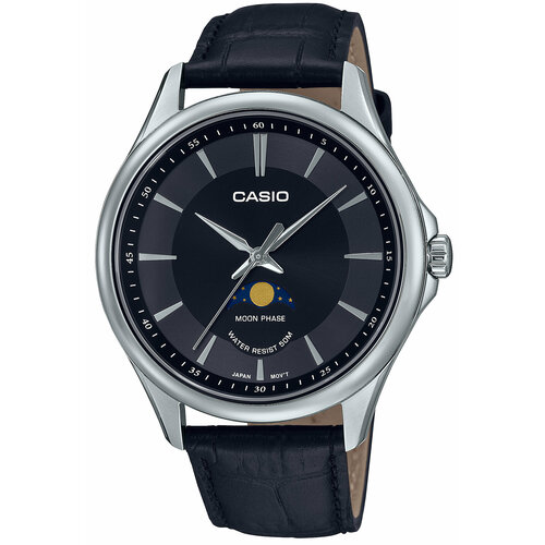 Наручные часы CASIO MTP-M100L-1A, серебряный, черный casio mtp w500l 1a