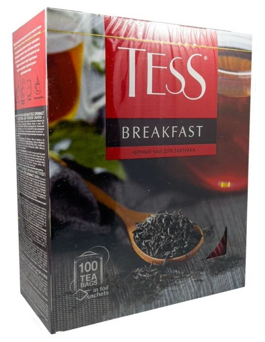Чай черный Tess Breakfast в пакетиках, 100 пак. — фото 1