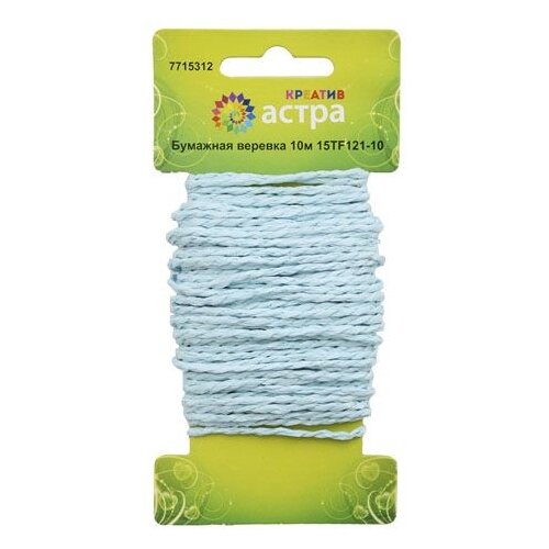 фото Бумажная веревка астра креатив,10м/уп 15tf121-10 (11 голубой) astra & craft