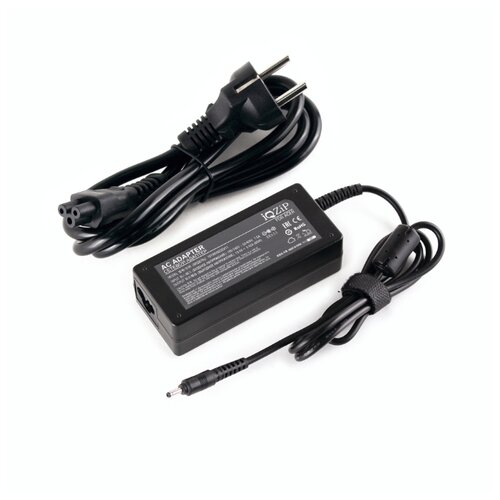 фото Блок питания (зарядка) iqzip для ноутбука acer 19v 3.42a (65w), штекер: 3.0 x 1.1 мм, (с сетевым кабелем), pn: pa-1650-80