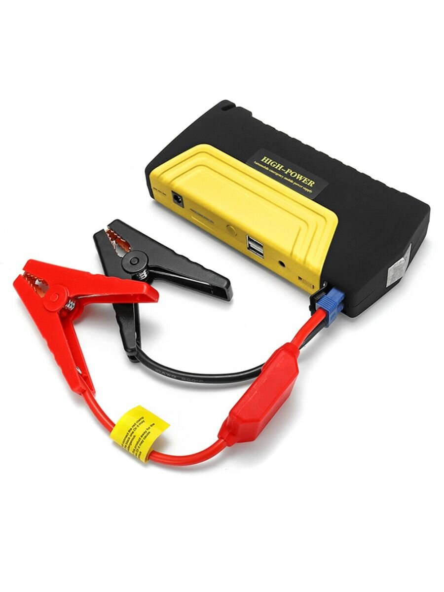 Портативное пусковое пуско-зарядное устройство для автомобиля Jump Starter 16800 mAh с переходниками для зарядки гаджетов