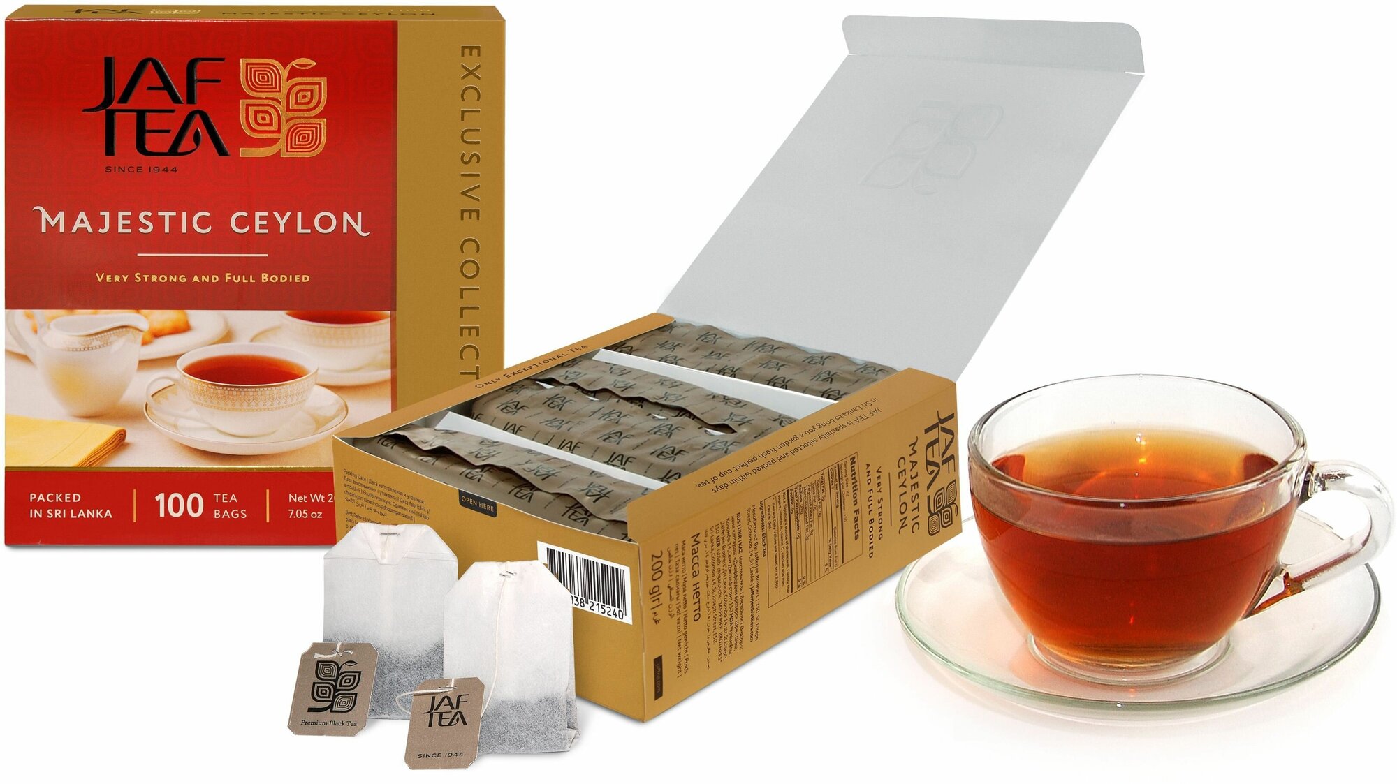 Чай чёрный JAF TEA Majestic Ceylon 100 пак.