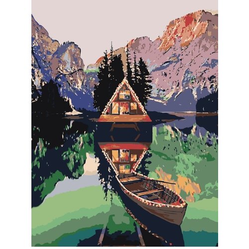Картина по номерам Дом на воде 40х50 см Hobby Home картина по номерам домики на воде 40х50 см