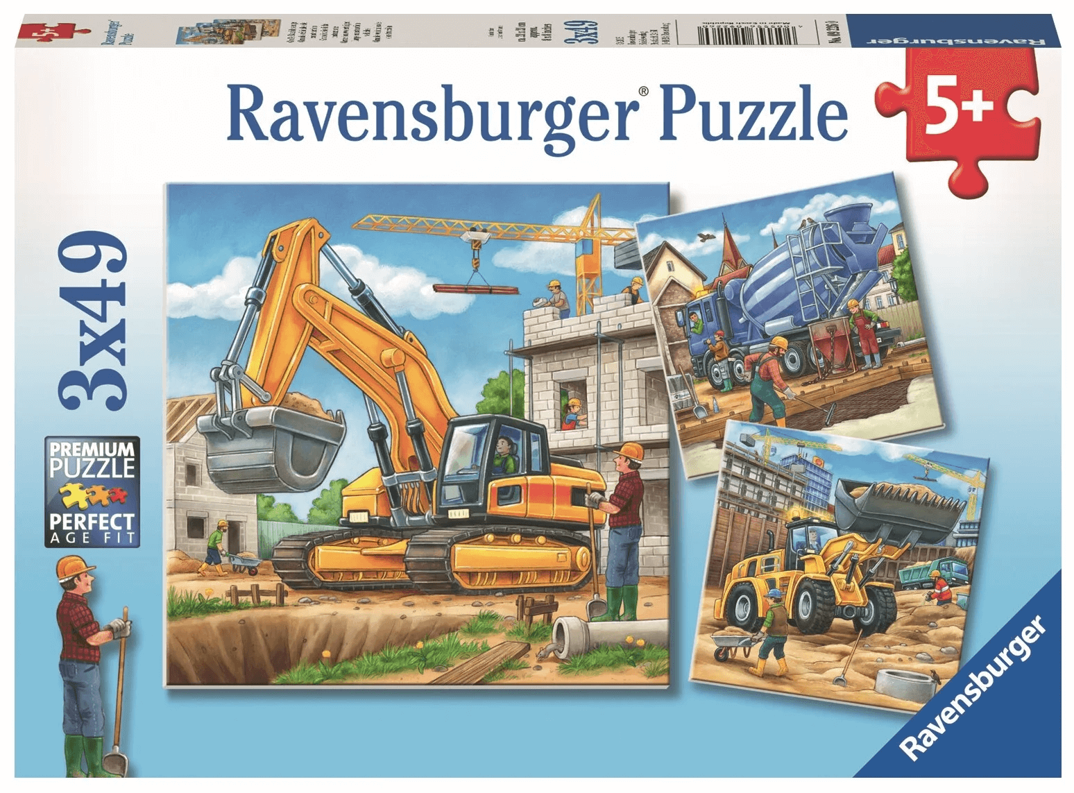 Ravensburger Пазл "Большие строительные машины" 3х49 R09226