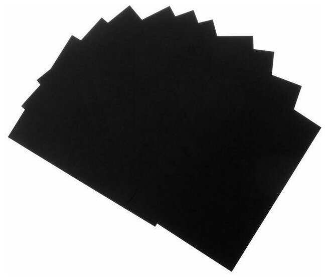 Набор бумаги для пастели А5, deVENTE, 10 листов, 160 г/м², чёрная, в пакете - фотография № 2