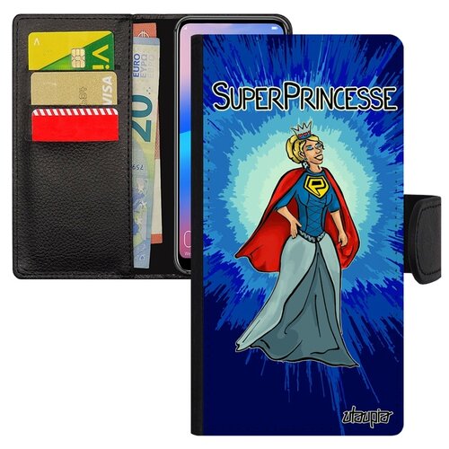 фото Чехол книжка на смартфон p20 lite, "суперпринцесса" супергерой шутка utaupia