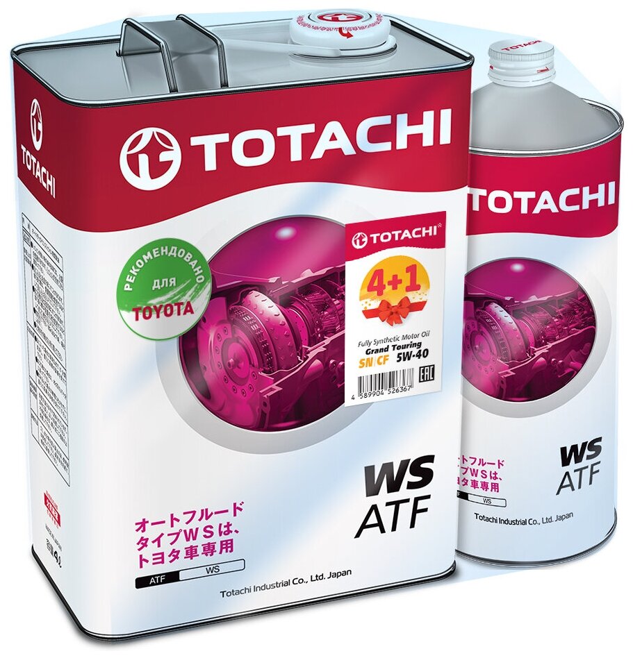 Масло трансмиссионное TOTACHI ATF WS, 5 л