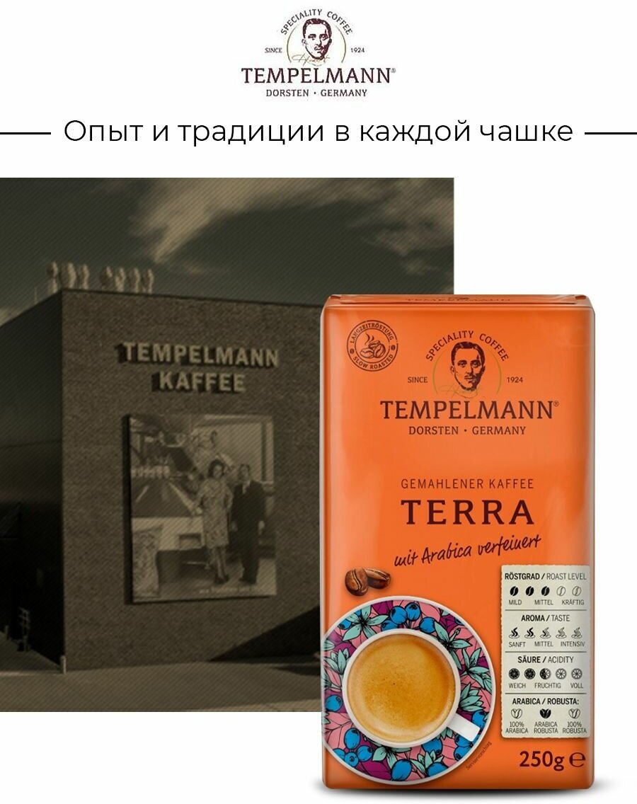 Набор кофе молотый Арабика и Робуста 500 г (2 шт по 250г) - фотография № 2