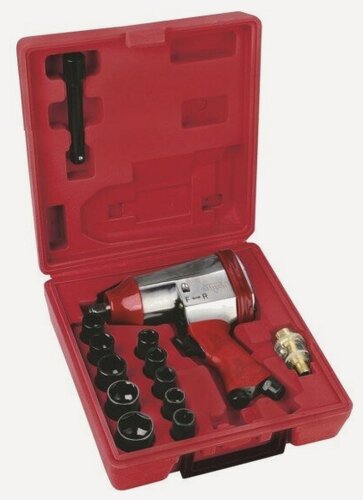 Изображение товара Пневмогайковерт ударный 1/2", 312Нм, Elitech 0704.012800 с набором головок