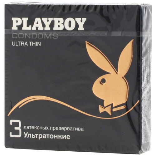 Презервативы Playboy Ultra Thin №3, ультратонкие, натуральный латекс  - купить со скидкой