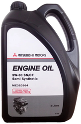 Полусинтетическое моторное масло Mitsubishi Semi-Synthetic SN/CF SAE 5W-30, 4 л