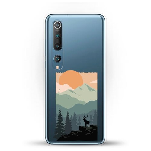 фото Силиконовый чехол горы и лес на xiaomi mi 10 pro andy & paul
