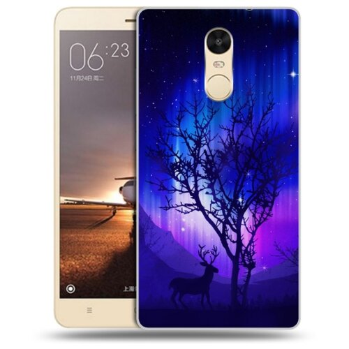 Дизайнерский силиконовый чехол для Xiaomi RedMi Note 4X Северное сияние