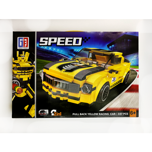 фото Конструктор speed 2в1: машинка chevrolet camaro (инерционная) или робот трансформер greatfriend