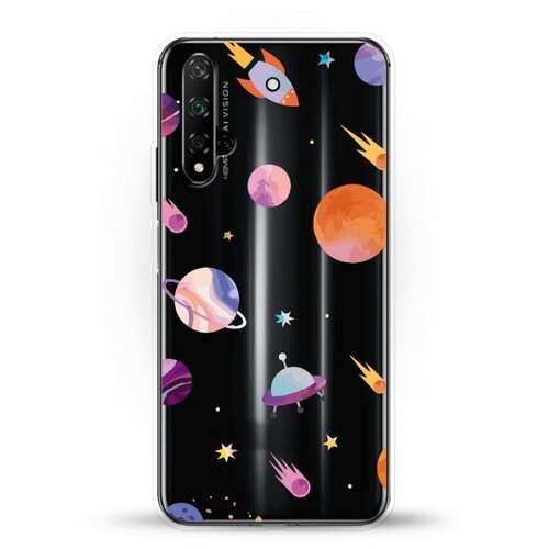 фото Силиконовый чехол узор из планет на huawei nova 5t andy & paul