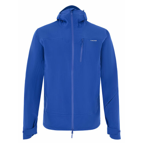 Туристическая куртка Viking, средней длины, силуэт прямой, карманы, водонепроницаемая, карман для ски-пасса, регулируемые манжеты, несъемный капюшон, размер L, синий