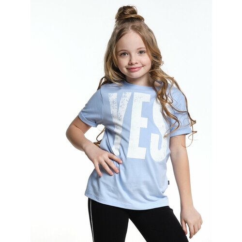Футболка Mini Maxi, размер 140, голубой футболка adidas для девочек размер 140 белый