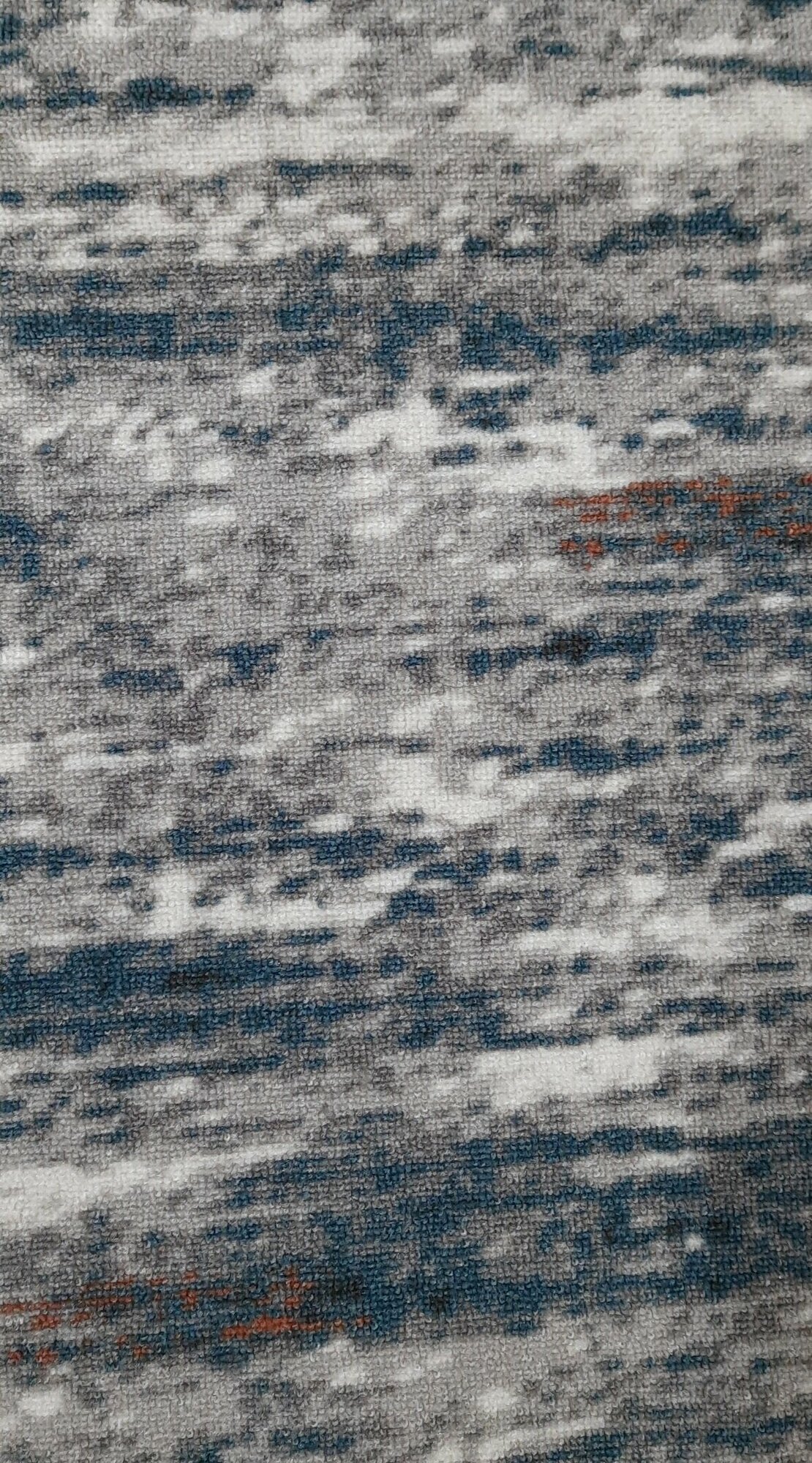 Ковровая дорожка на войлоке, Витебские ковры, с печатным рисунком, 2435, синяя, 0.7*2.5 м - фотография № 10