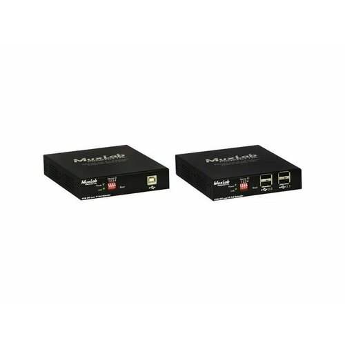 Приемник-декодер DVI, USB2.0 и KVM over IP, сжатие JPEG2000, с PoE MuxLab 500771-RX (500771-RX)