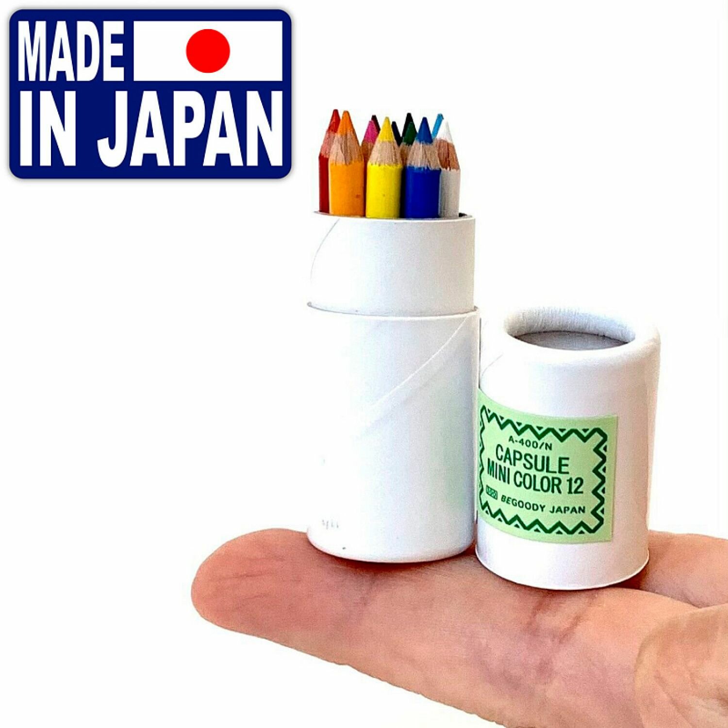 Мини-карандашиTalent Toys, цветные 12 шт. в тубусе, 4,6 см, Япония