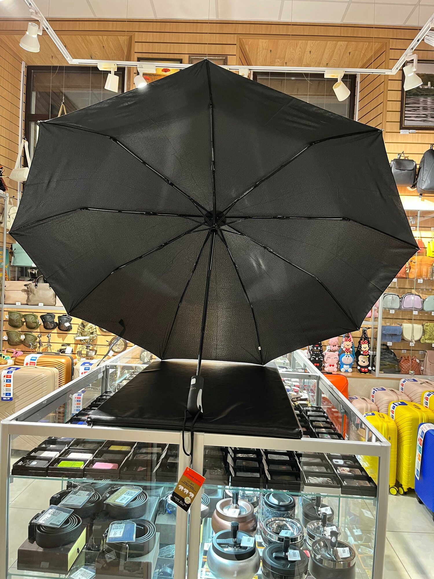 Смарт-зонт Три слона, черный — фото 1