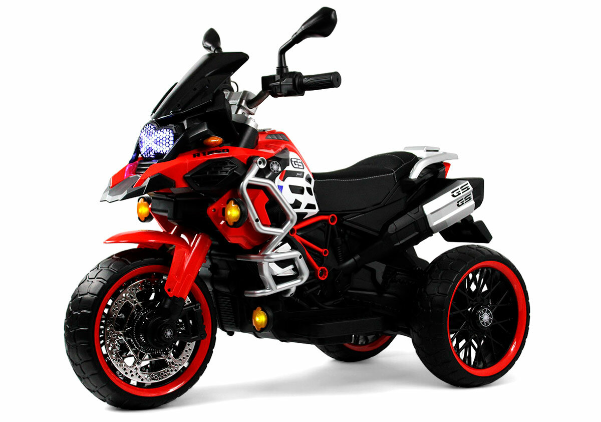 Детский электромотоцикл RiverToys М008БХ Красный