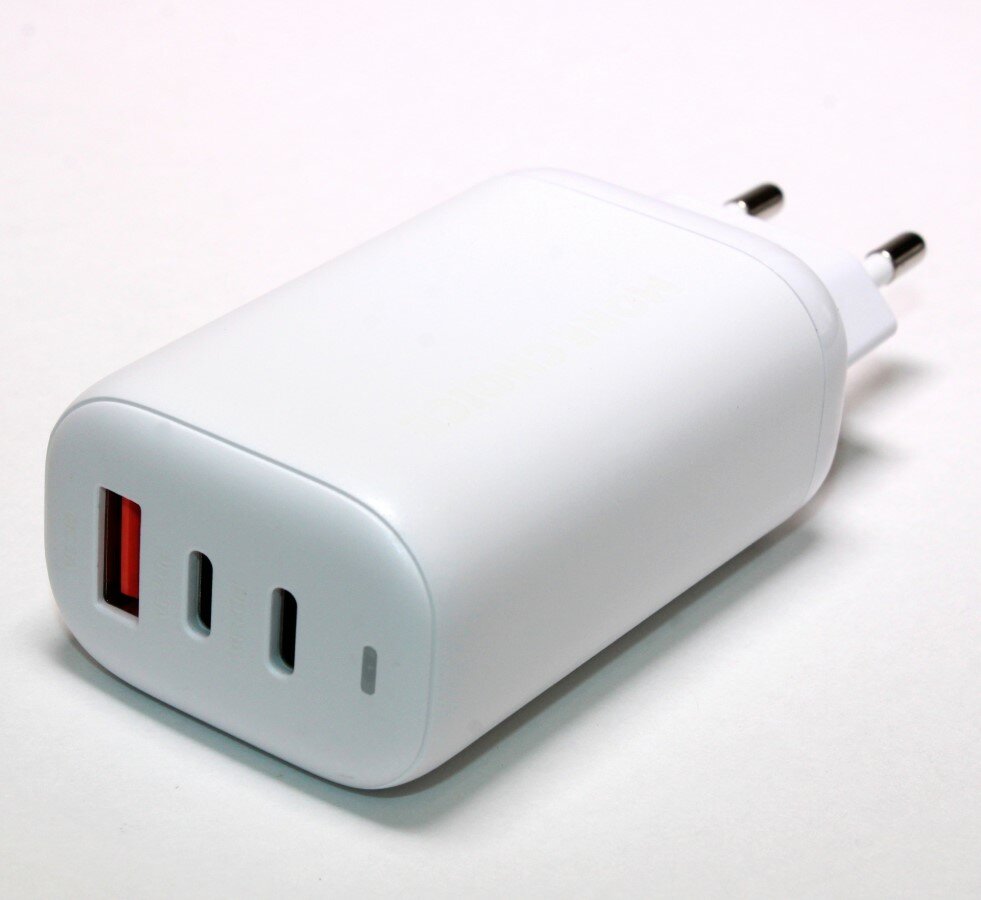 Блок питания PURE More Choice NC79 2*TypeC PD3.0 65W, 1*USB 3000 mA, белый