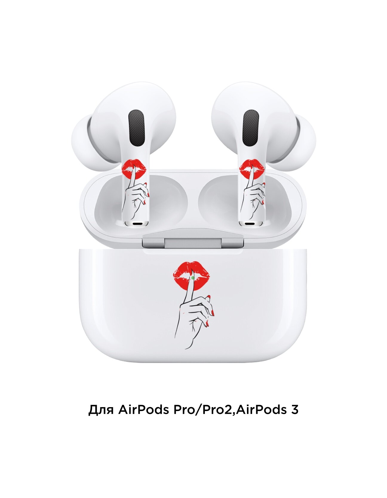 Набор наклеек "vlp" для наушников и зарядного кейса AirPods Pro/Pro2, paws