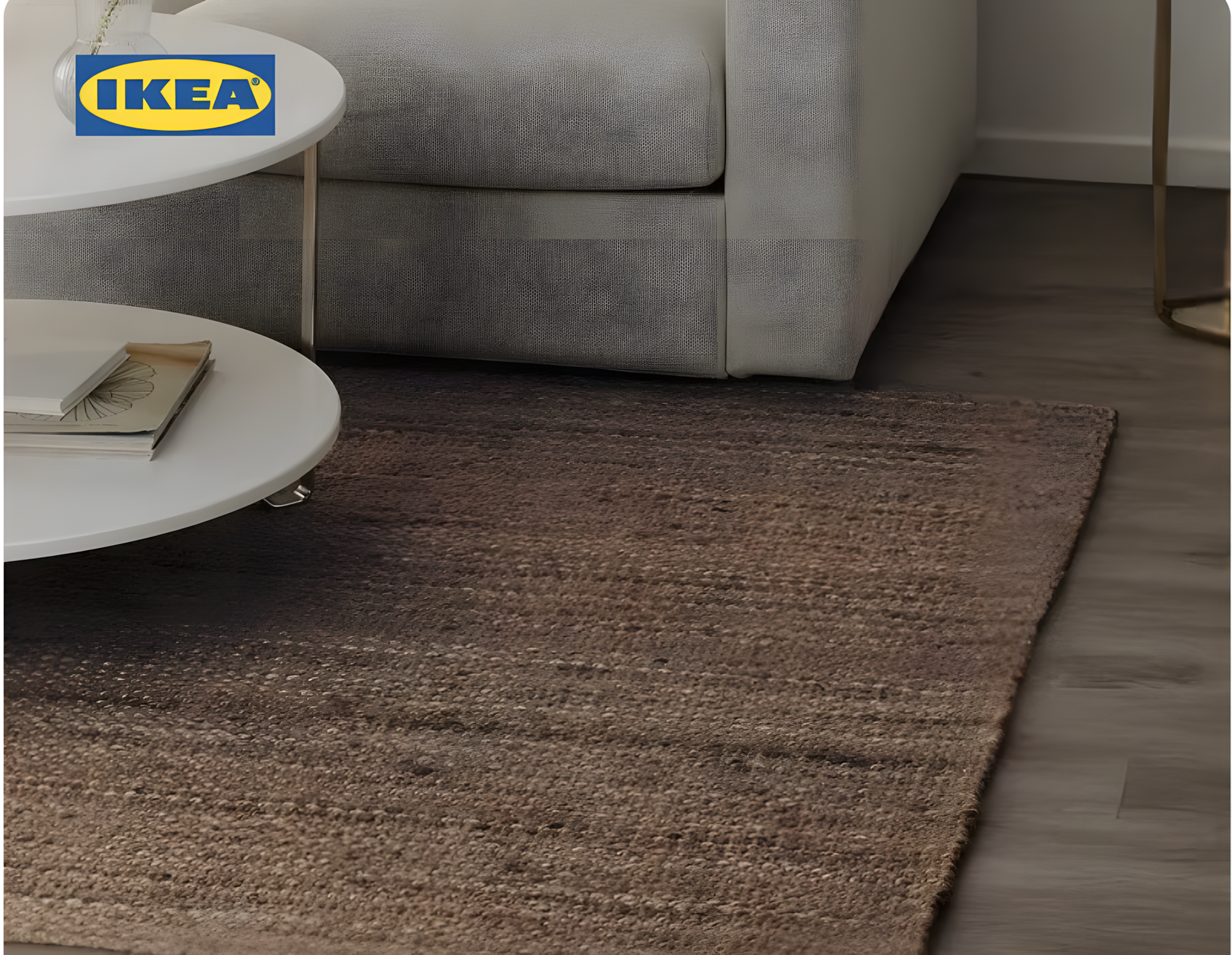 Ковер IKEA STROG джутовый прямоугольный 120x180см бежевый