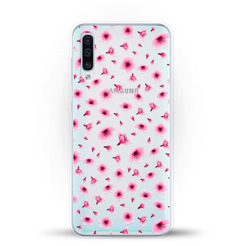фото Силиконовый чехол цветы розовые на samsung galaxy a50s andy & paul