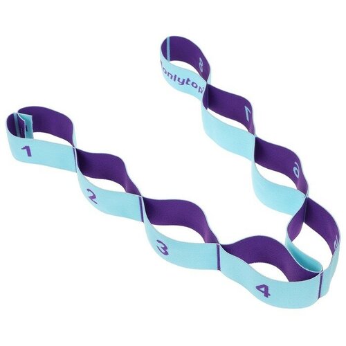 ONLYTOP Эспандер-лента эластичная с захватами 90 х 4 см цвет голубой 700₽