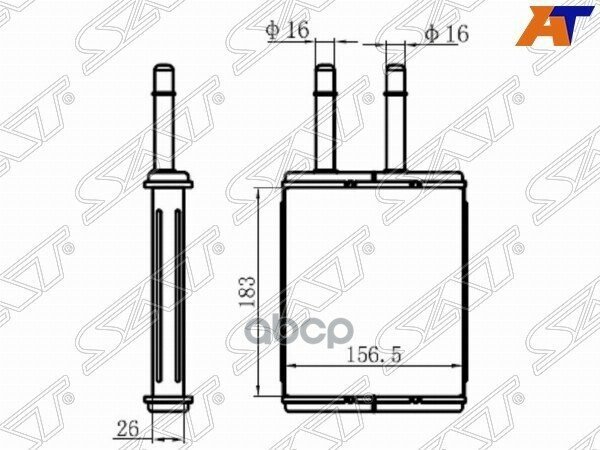 Радиатор Отопителя Салона Mazda Capella/626 97-02 4/5D Sat арт. ST-MZ24-395-0