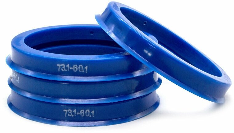 Центровочные кольца для дисков автомобильные проставки колесные высококачественный пластик 731х601 BLUE 4 шт