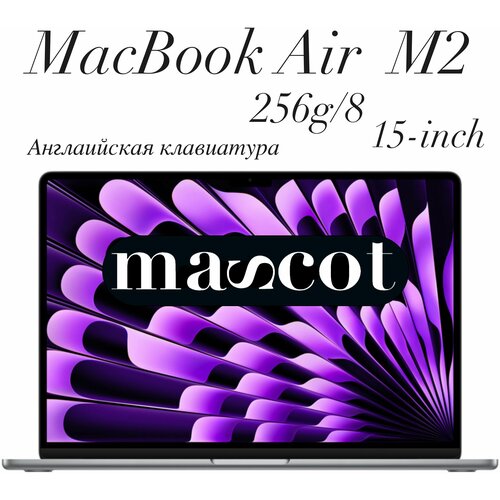 MacBook Air m2 15-дюймов 8/256 Space Grey 2023 New Иностранец нет росийских букв на клавиатуре