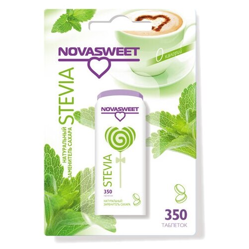 Novasweet Заменитель сахара в таблетках "Стевия", 350 таблеток