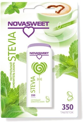 Novasweet Заменитель сахара в таблетках "Стевия", 350 таблеток