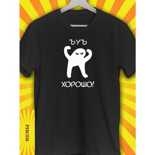 фото Футболка hilari, размер 48, черный, белый