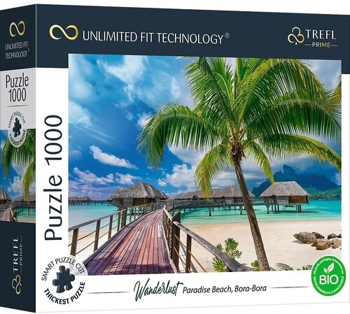 Пазл Trefl 1000 деталей: Райский пляж, Бора-Бора (Trefl Prime UFT)