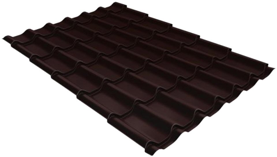 Металлочерепица 118х225 м 05 мм Grand Line Классик коричневая RAL 8017 rooftop matte