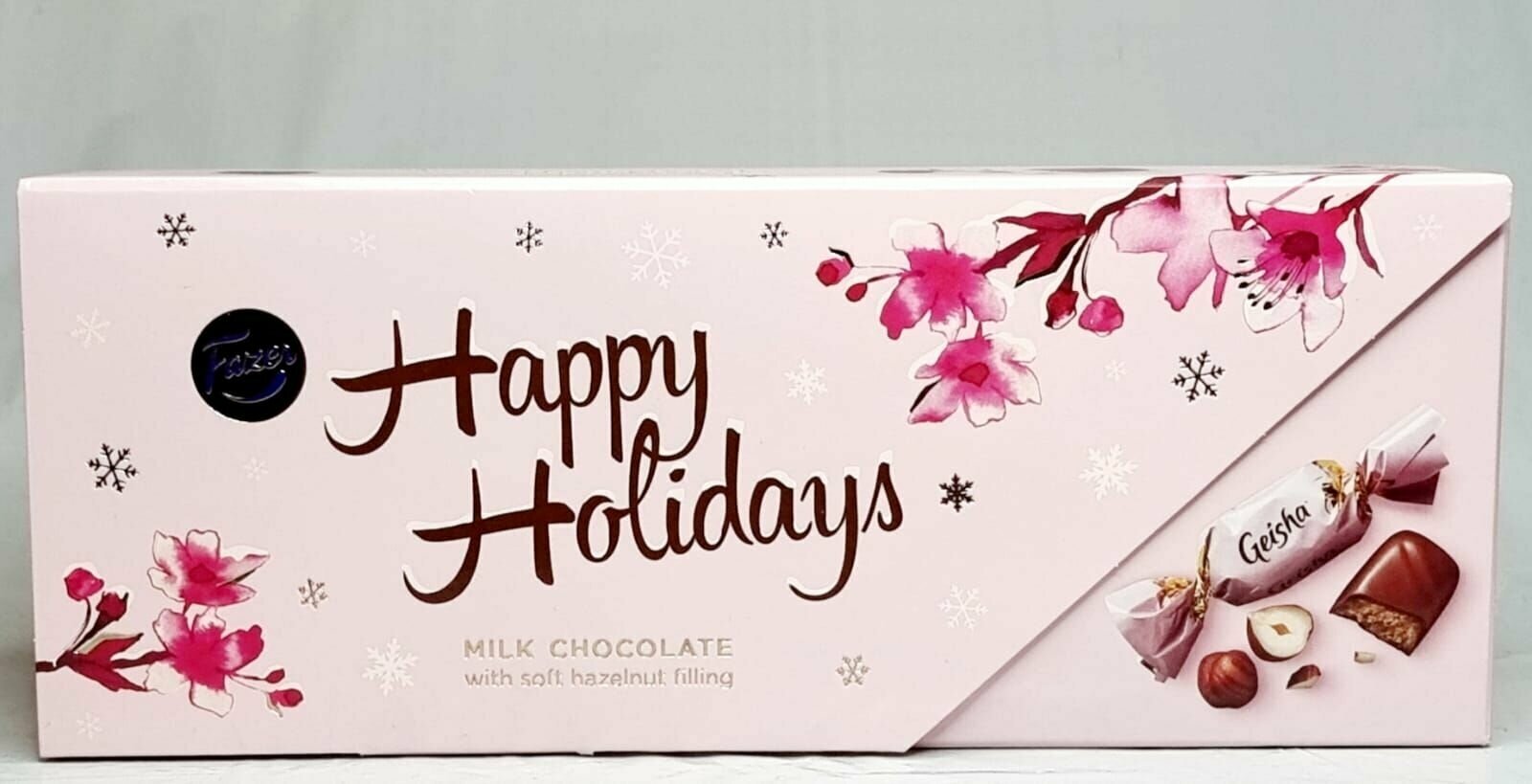 Шоколадные конфеты Fazer Geisha (Happy Holidays) с фундуком и нугой 270 г (Из Финляндии)