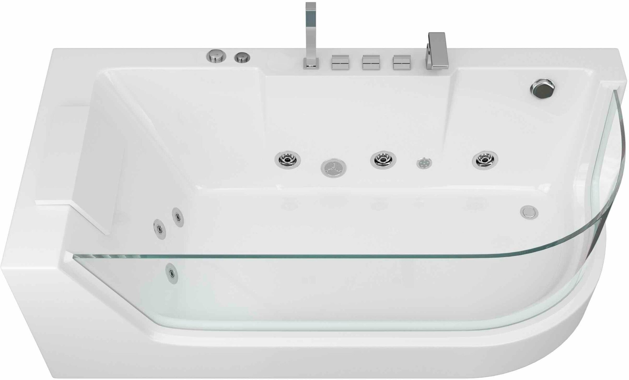Гидромассажная ванна Grossman 170x80 GR-17000-1L левая, с гидромассажем