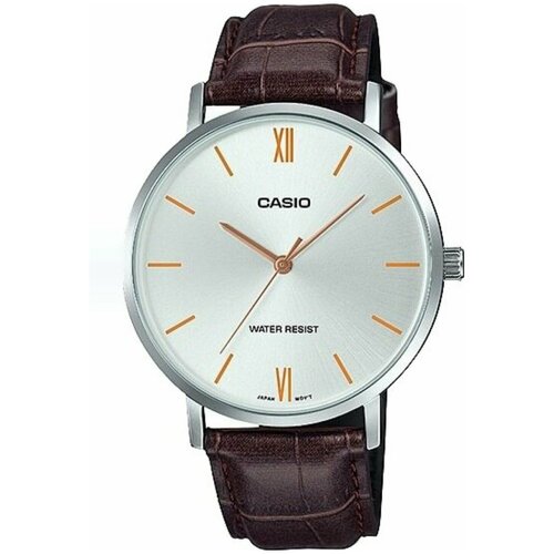 Наручные часы CASIO Collection MTP-VT01L-7B2, серебряный, коричневый